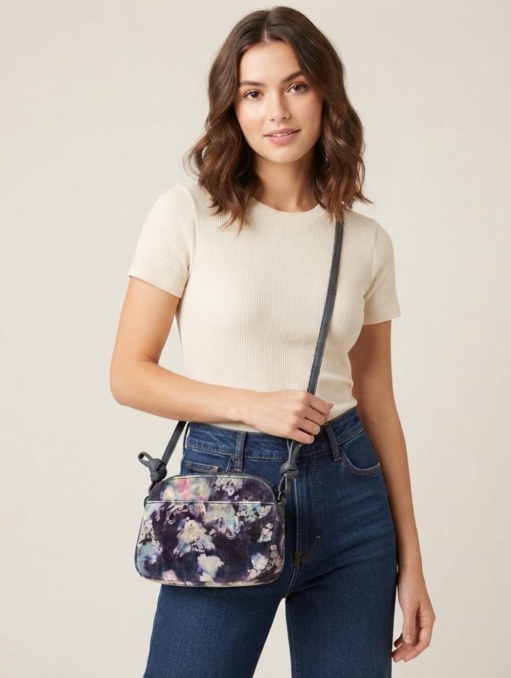 3 For $15 BCBGeneration Floral Crossbody in Navy and Pastel Hues So Soft!